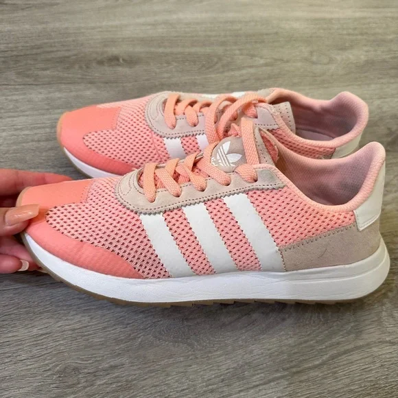 Adidas Originals Flashrunner Womens Trainers Lace Up Shoes Peach - Picture 7 of 7